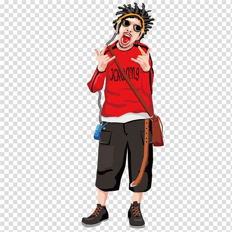 Rapper Cartoon Rap Boy Transparent Background Png Clipart Hiclipart
