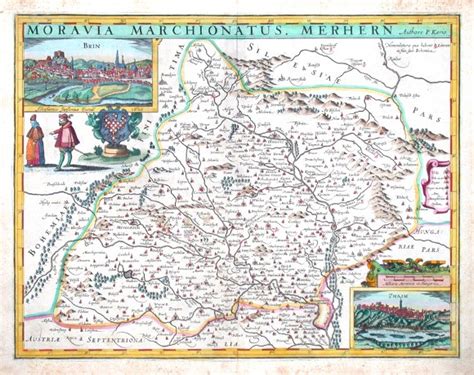 Antique Map Moravia Marchionatus Merhern