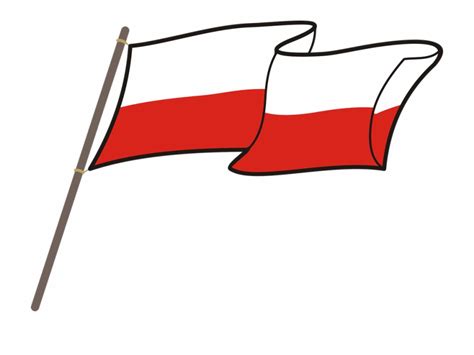 Bendera Polandia Bendera Putih Merah Polandia Cartoon French Flag