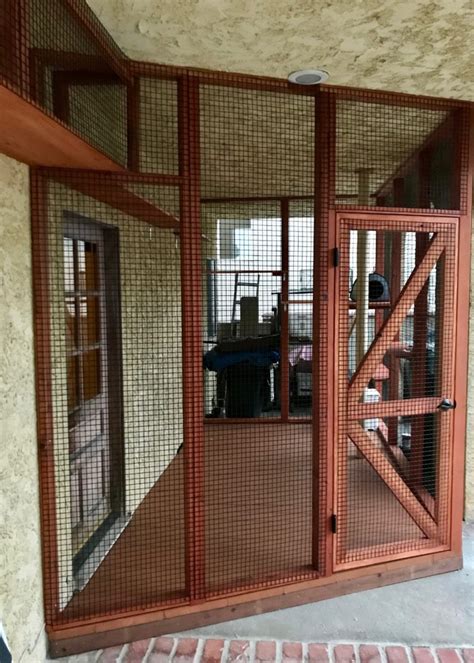 Cats love the outdoors, but allowing your cat to roam freely in your yard is not the best idea for cats like to be up high and perch so they can have a view. Catios - Custom Catios in 2020 | Diy cat enclosure