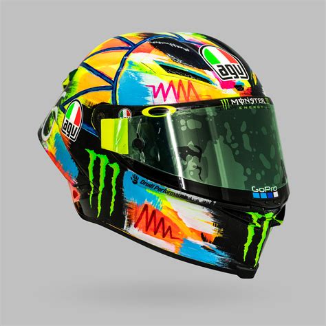 7 Time Motogp Champ Valentino Rossi Shows Off Freehand Designed Agv