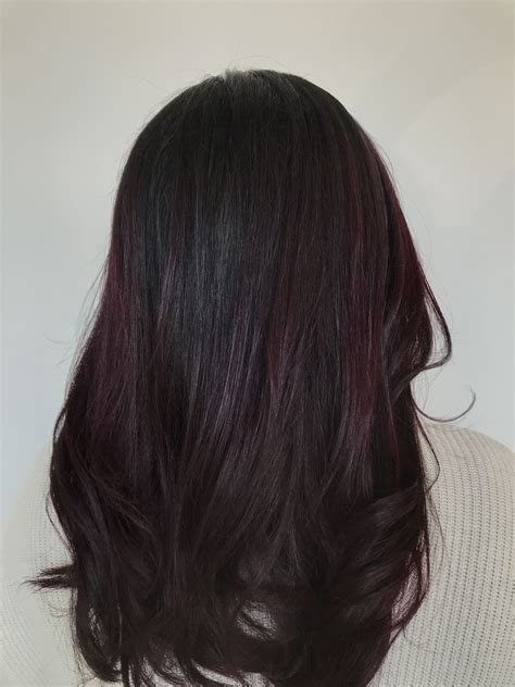 Purple Hair With Red Undertone 💜 Hair Color For Black Hair Dark