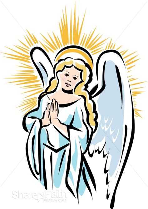 Shining Angel From Heaven Angel Clipart