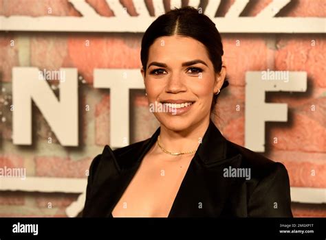 america ferrera producer of the netflix series gentefied poses at the first season premiere