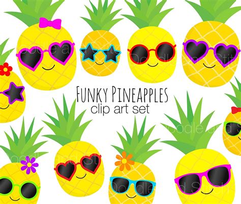 Pineapple Clip Art Pictures Pineapples In Sunglasses