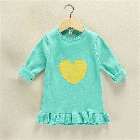 Jn316 Winter Heart Shaped Pattern Kids Sweater Girls Sweaters Baby Cute