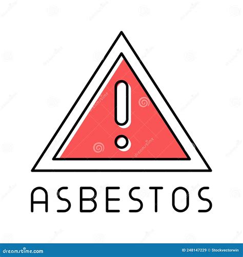 Danger Asbestos Hazard Warning Sign Vector Illustration Cartoondealer