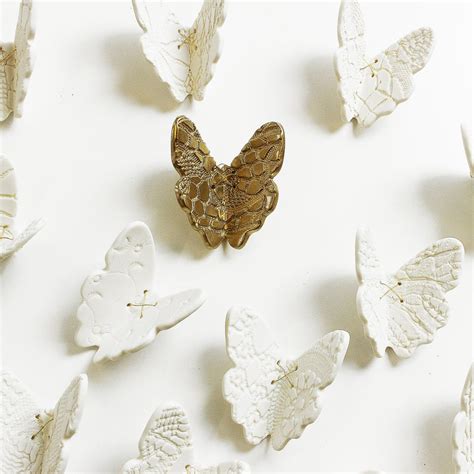 Large 3d Butterfly Wall Art Porcelain Butterflies Original Etsy 3d