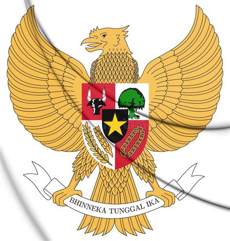 Indonesia Coat Of Arms Stock Illustration Illustration Of Waving