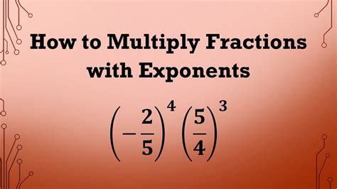 How To Evaluate Fractions With Exponents Youtube