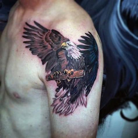 Flying Bald Eagle Tattoo Designs