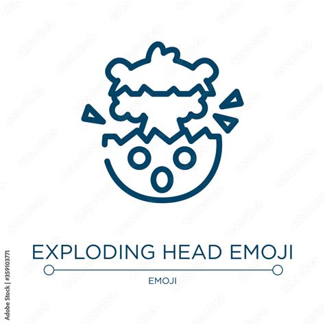 Exploding Head Emoji Icon Linear Vector Illustration From Emoji