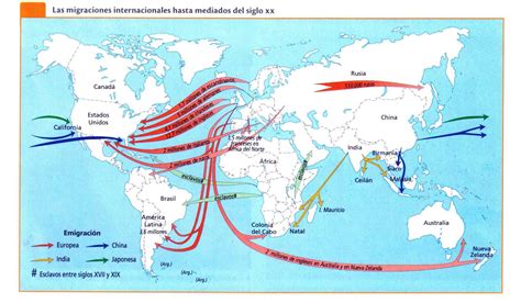 Mapa Los Movimientos Migratorios Humanos Human Migration Map