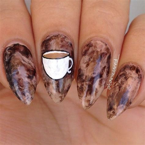 Bana On Instagram Coffee Nails Inspired By The Talented Madamluck