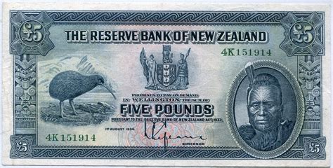 Nzd new zealand dollars to argentine pesos ars. New Zealand 5 Pounds banknote of 1934, Maori Chief.|World ...
