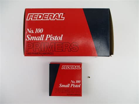 Federal No 100 Small Pistol Primers Lot Switzers Auction