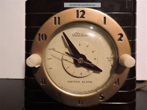 Vintage Telechron Clock Switch Alarm Model H Double Dial Bakelite My