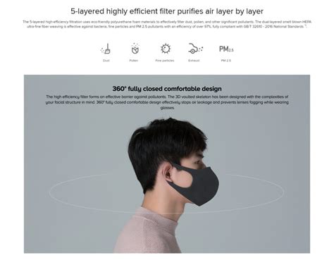 Xiaomi Smartmi Kn95 Professional Breathlite Anti Smog Mask Torumart