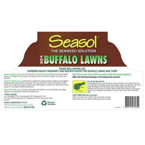 seasol 2l buffalo lawn fertiliser twin pack bunnings australia