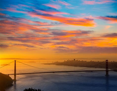 Premium Photo Golden Gate Bridge San Francisco Sunrise California