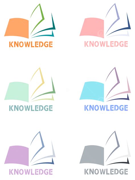 Gambar Paket Logo Buku Modern Tanda Buku Pendidikan Png Dan Vektor