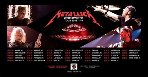 Metallica Announces 2018 2019 North American Arena Leg Of 'World Wired ...