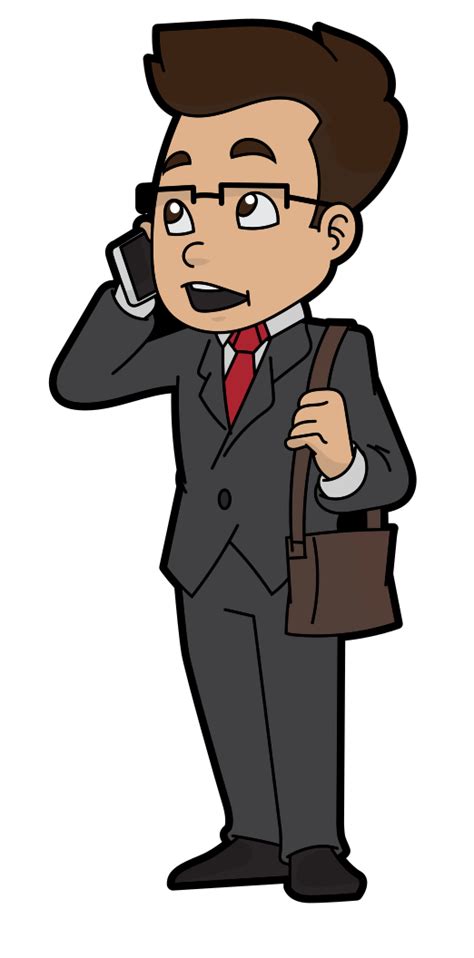 Filecartoon Businessman Speaking To A Client On The Phone