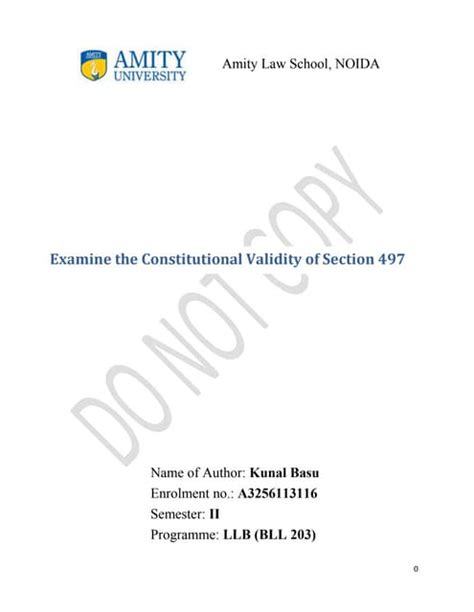 Constitutional Validity Of Section 497 Ipc Pdf