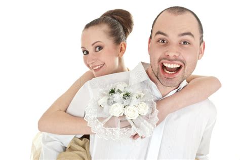 Beautiful Smiling Wedding Couple Stock Image Image Of Love Lovable