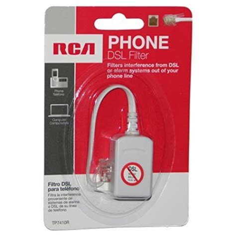Rca By Audiovox Dsl Filter Filters Interference From Your Dsl Or Alarm System Out Of Your Phone