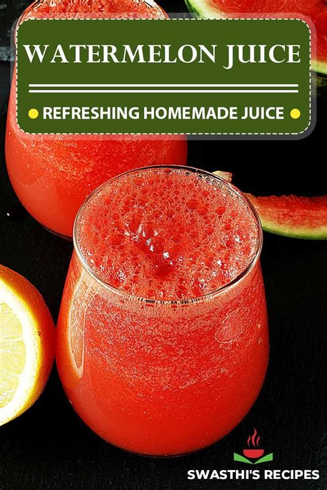 Watermelon Juice Recipe In 2021 Watermelon Juice Recipe Homemade Juice Watermelon Juice