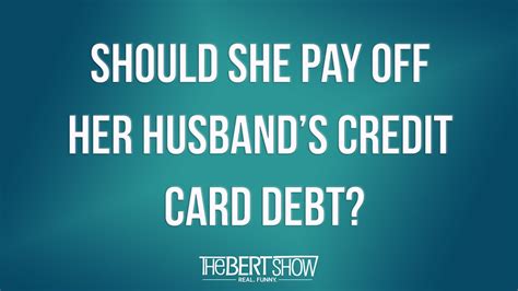 should she pay off her husband s credit card debt youtube