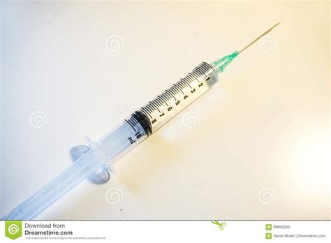 Syringe Full Of Clear Fluid Stock Photo Image Of Dose Needle 89692200
