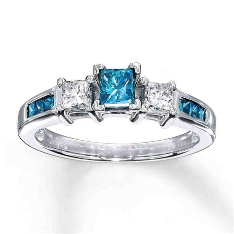 Blue Diamond Engagement Rings Enchanting Charm Wedding And Bridal