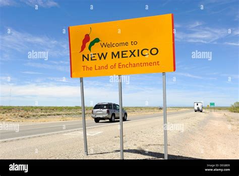 Welcome To New Mexico Sign Stock Photo Alamy