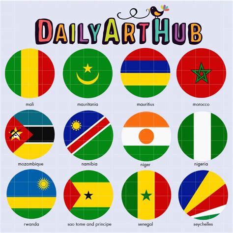 African Flags Clip Art Set Daily Art Hub Free Clip Art Everyday