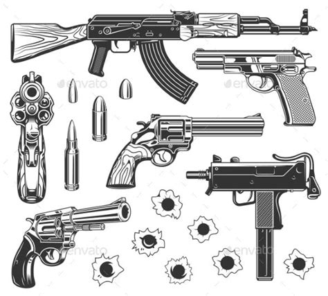 Gangster Gun Tattoo Drawings