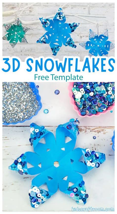 Stunning 3d Snowflake Craft Kids Craft Room