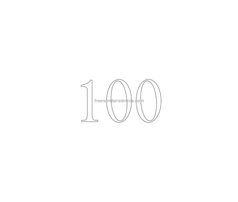 Free Victorian 100 Number Stencil