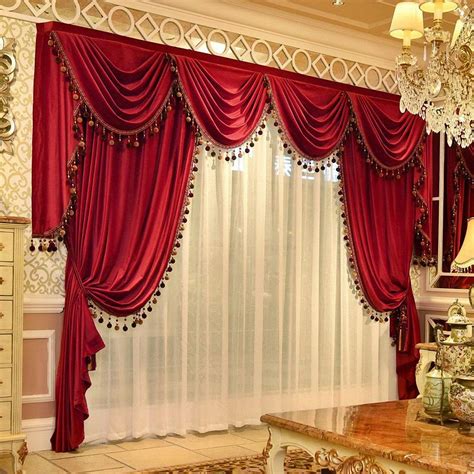 Pair Of Luxury Velvet Swag And Tails Window Curtainsbedroom And Living