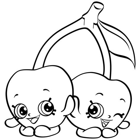22 Shopkins Cute Easy Coloring Pages For Girls