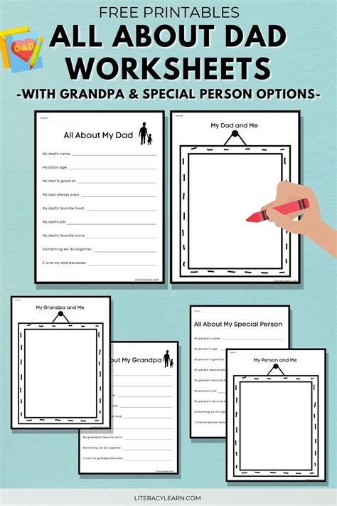 All About My Dad Printables Grandpa And Special Person Literacy Learn