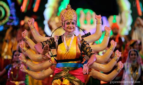 Navratri is a hindu festival celebrated for nine days worshipping the various forms of durga. holiday in gujarat - Gujarat And Around