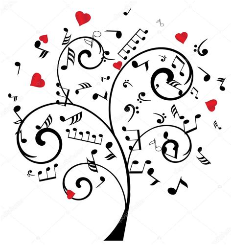 Illustration à propos arbre de swirly avec des notes de musique, illustration de vecteur. Musical notes tree | Vector music notes tree — Stock ...