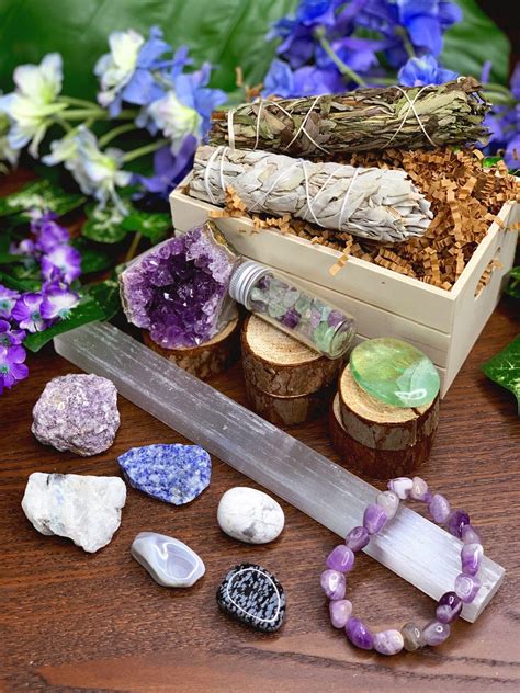 Stress Relief And Relaxation T Set Sage Crystal Kit Meditation