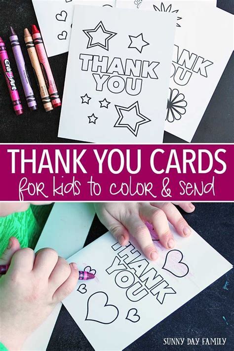 These thank you coloring pages can help you spread joy and appreciation. Free Printable Thank You Cards for Kids to Color & Send ...