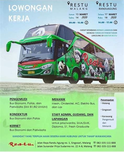 Ternyata, seorang kernet bus punya beban kerja yang lebih berat dibanding sang sopir itu sendiri. Loker Sopir Dan Kernet Bus / Lowongan Kerja Kernet Bus ...