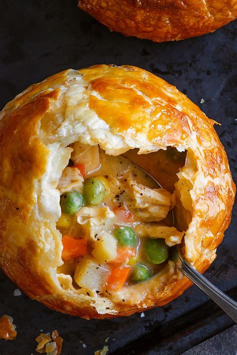 Turn the other crust over and pop out of the tin onto the top. Chicken Pot Pie Recipe — Eatwell101