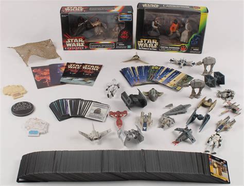 Lot Of 58 Star Wars Items With 2 Postcards 1 Galactic Battle