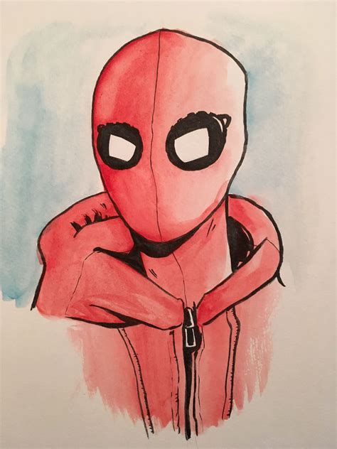 Full Body Spider Man Homecoming Drawing